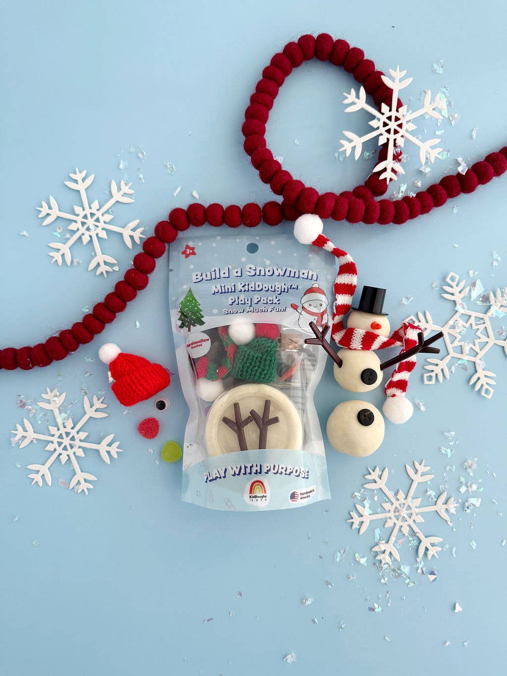 Schneemann bauen – Mini KidDough-Spielset - nila kids