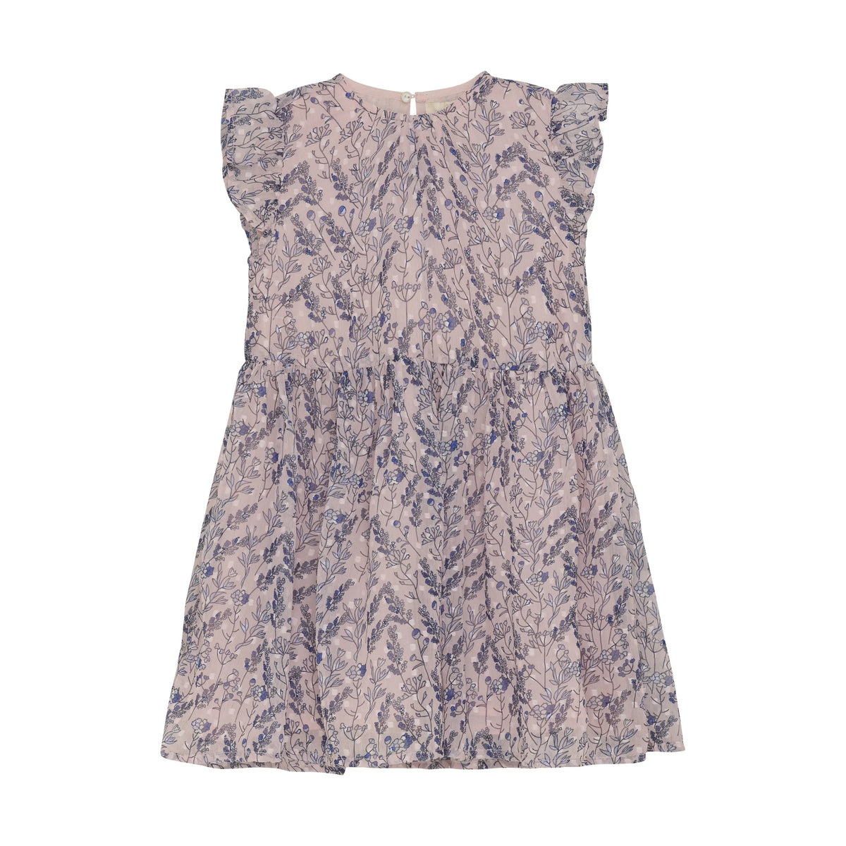Baby Kleid „Flower Dobby“ – Zartrosa mit floraler Stickoptik