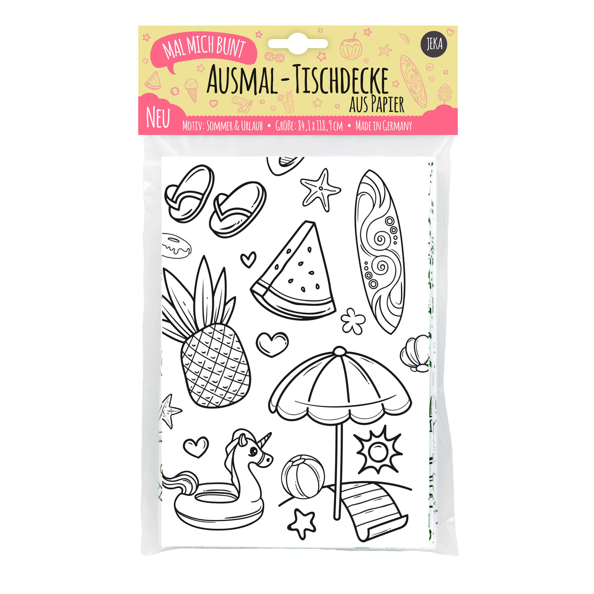 Ausmal-Tischdecke aus Papier "Sommer & Urlaub" - nila kids