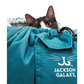 Cama para gatos convertible en forma de almeja
