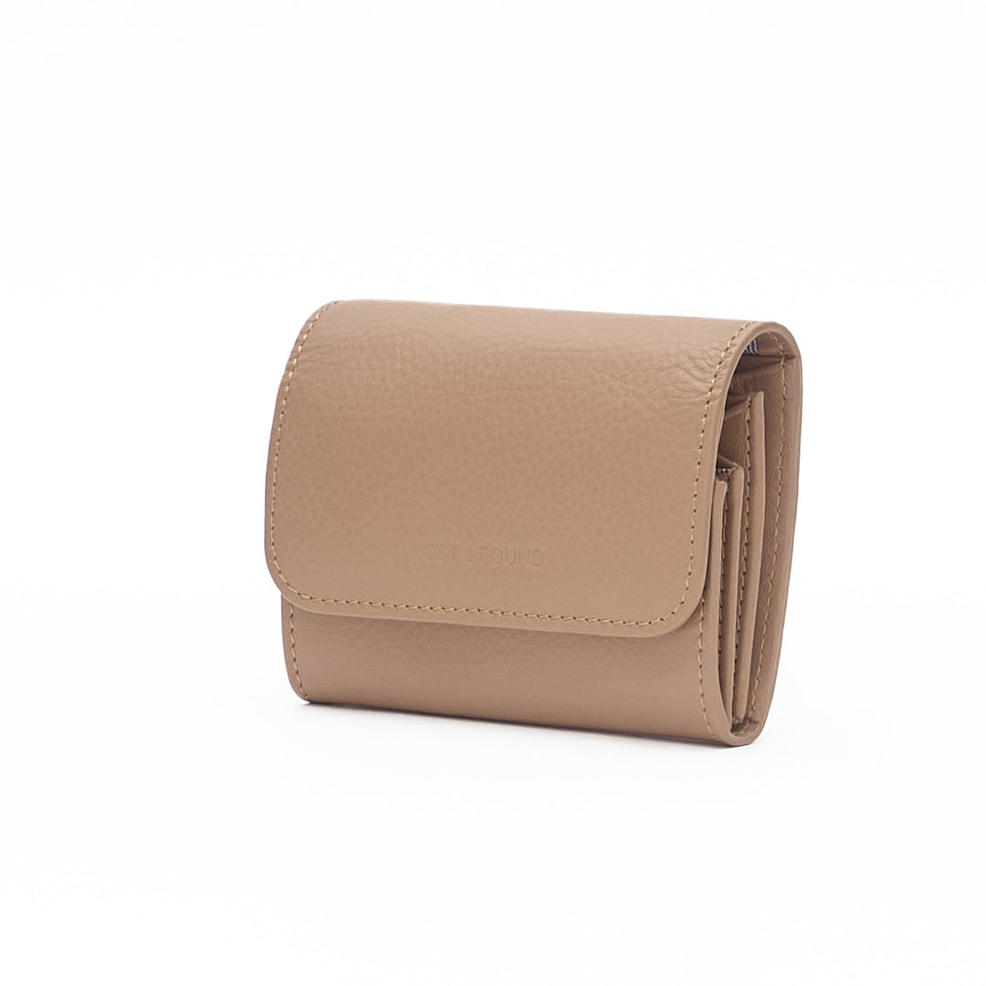Faltportemonnaie gross Sand