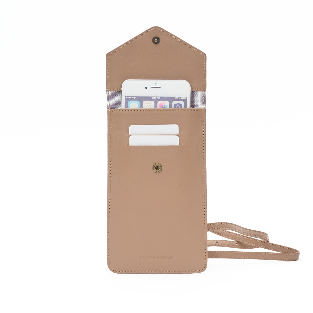Phone Bag with Zip Pocket Sand