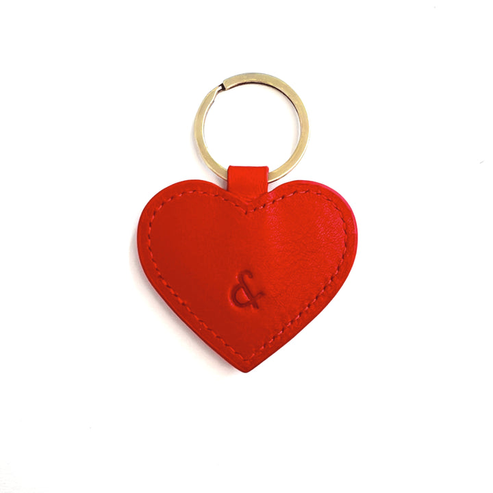 Keyring Heart Tangerine Red