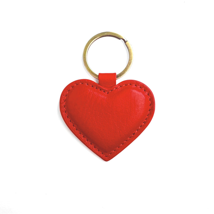 Keyring Heart Tangerine Red
