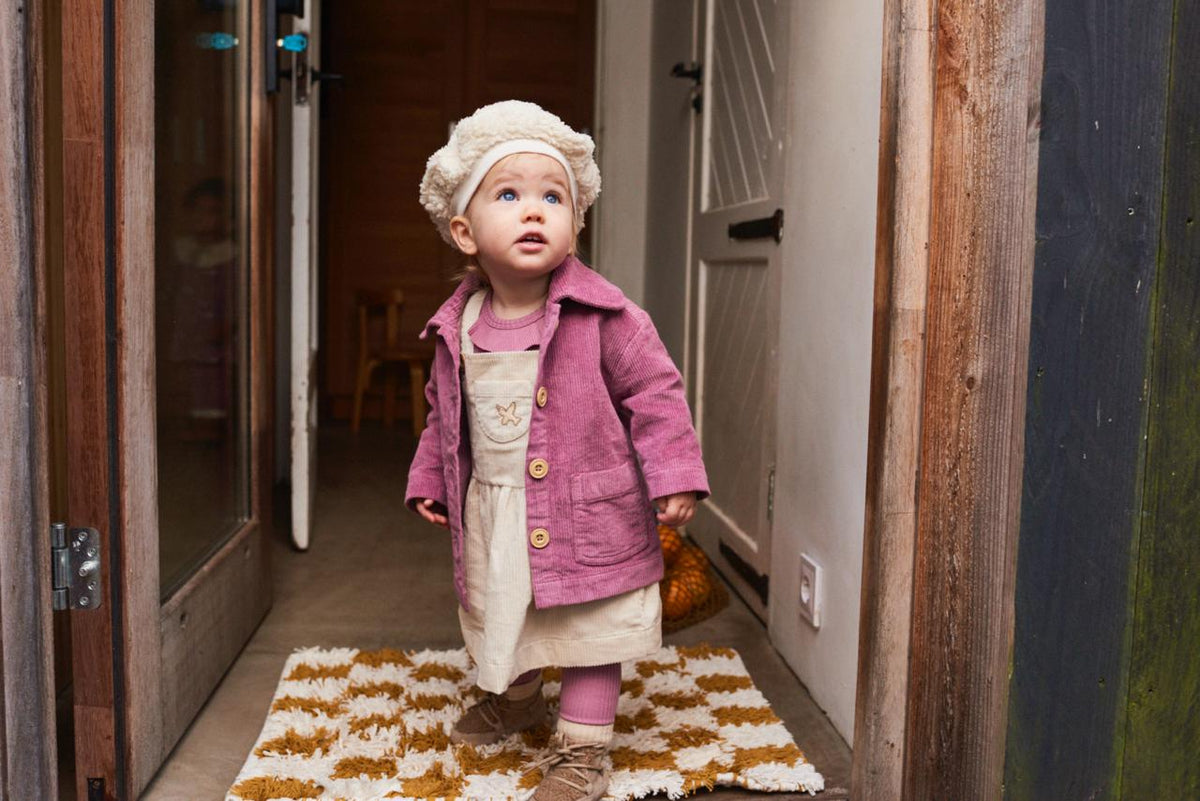 Cordkleid Latzkleid Beige - nila kids