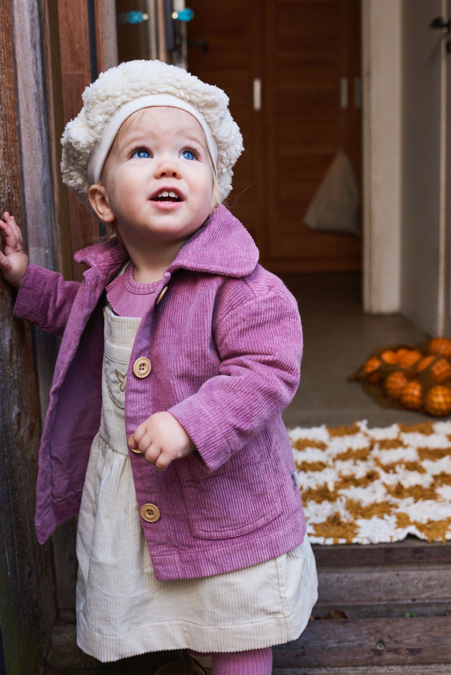 Cordkleid Latzkleid Beige - nila kids