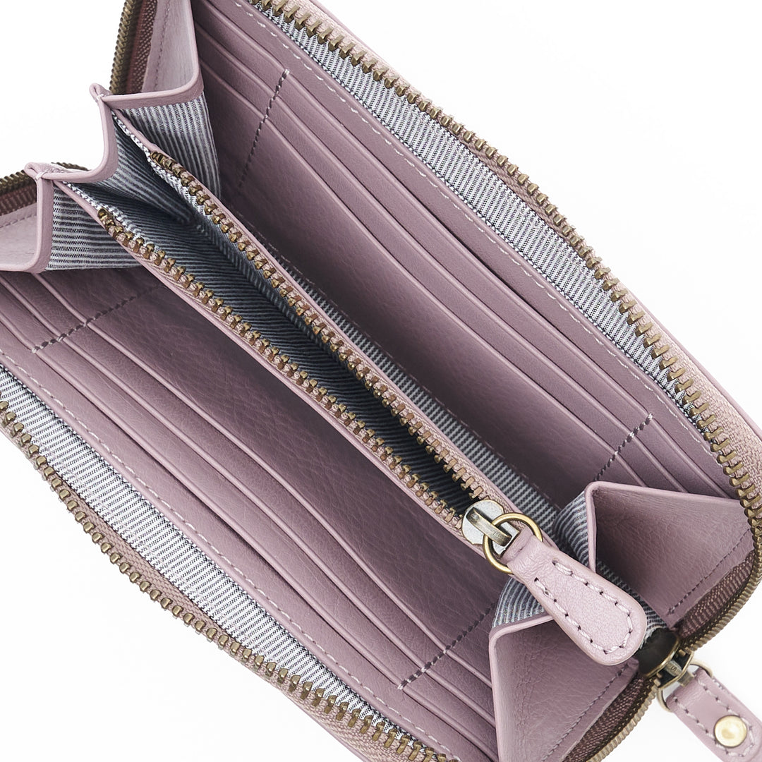 Medium Zip Around Wallet Mauve