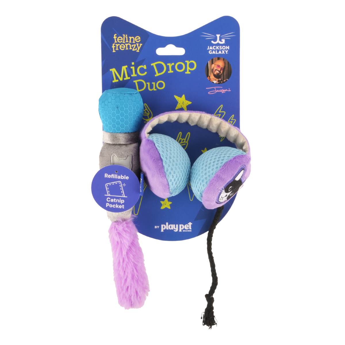 Mic Drop Duo, auriculares y micrófono - Jackson Galaxy x Feline Frenzy
