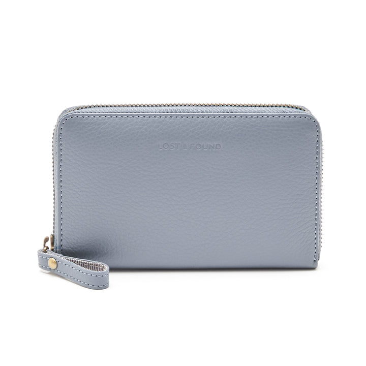 Portefeuille zippé moyen Ciel