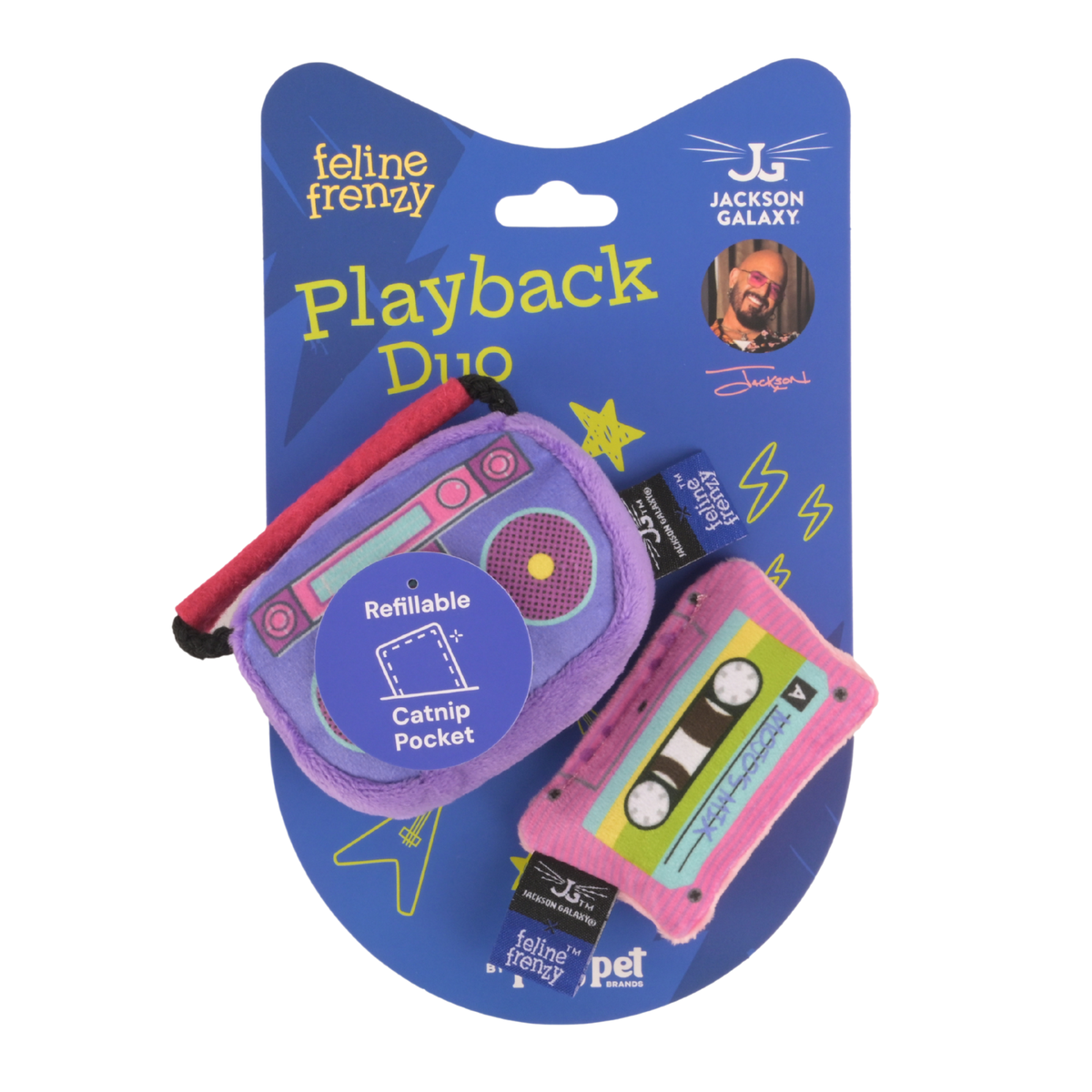 Playback Duo, Boombox & Cassette - Jackson Galaxy x Feline Frenzy