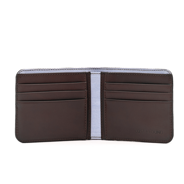 Bifold Wallet with Zip Pocket Chocolate