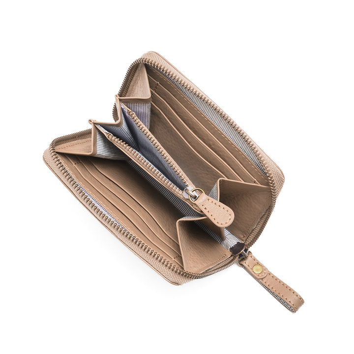 Small Zip Around Wallet Sand