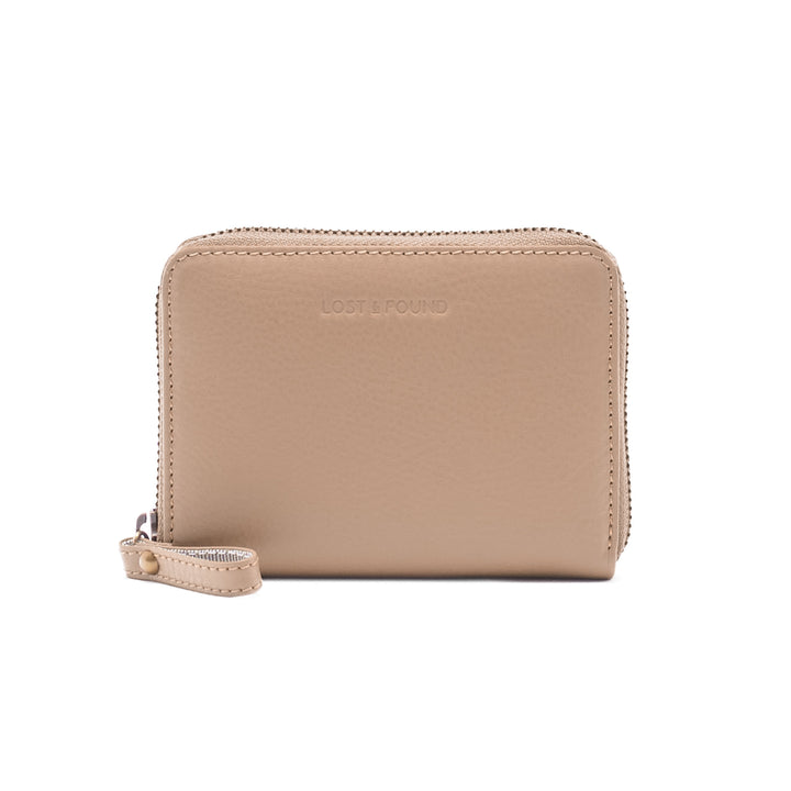 Small Zip Around Wallet Sand