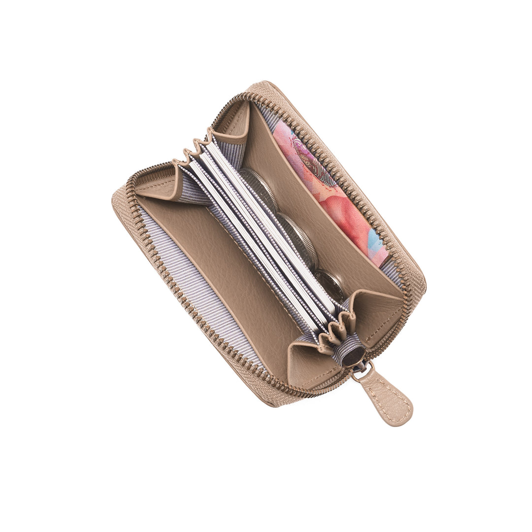 Mini Zip Around Wallet Sand