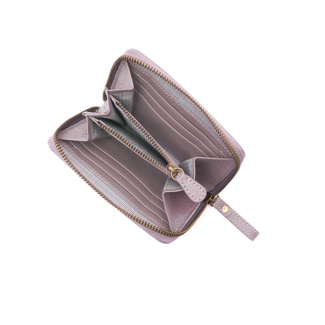 Small Zip Around Wallet Mauve