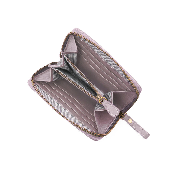 Small Zip Around Wallet Mauve
