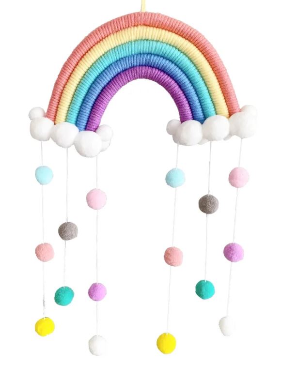 Regenbogen Wanddeko Makramee - nila kids