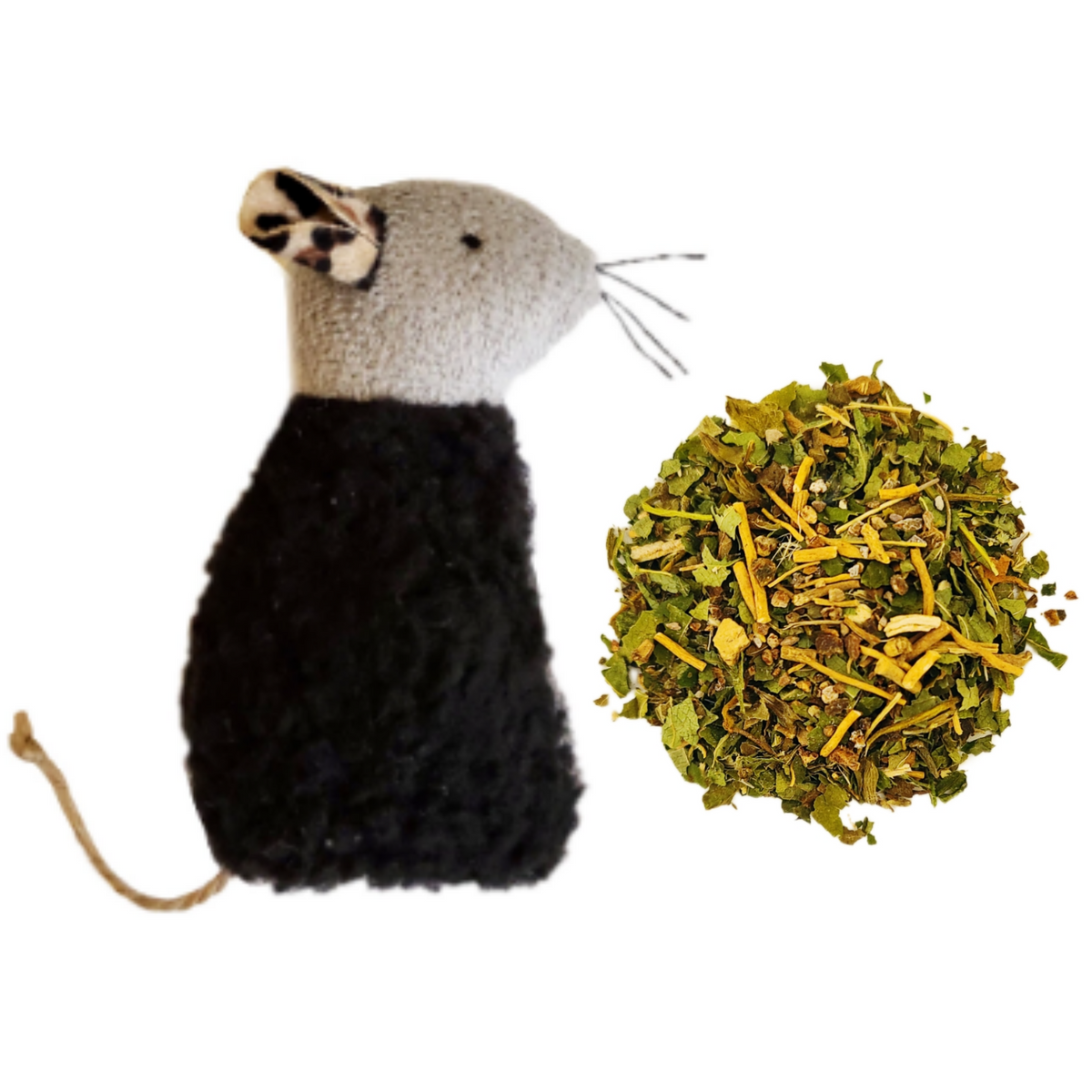 Mezcla alternativa Silvervine y Catnip - Paquete de 2 ratones recargables (¡sin hierba gatera!) de Space Kitty Express