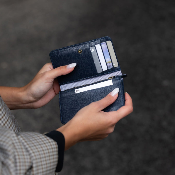 Portefeuille slim petit Navy