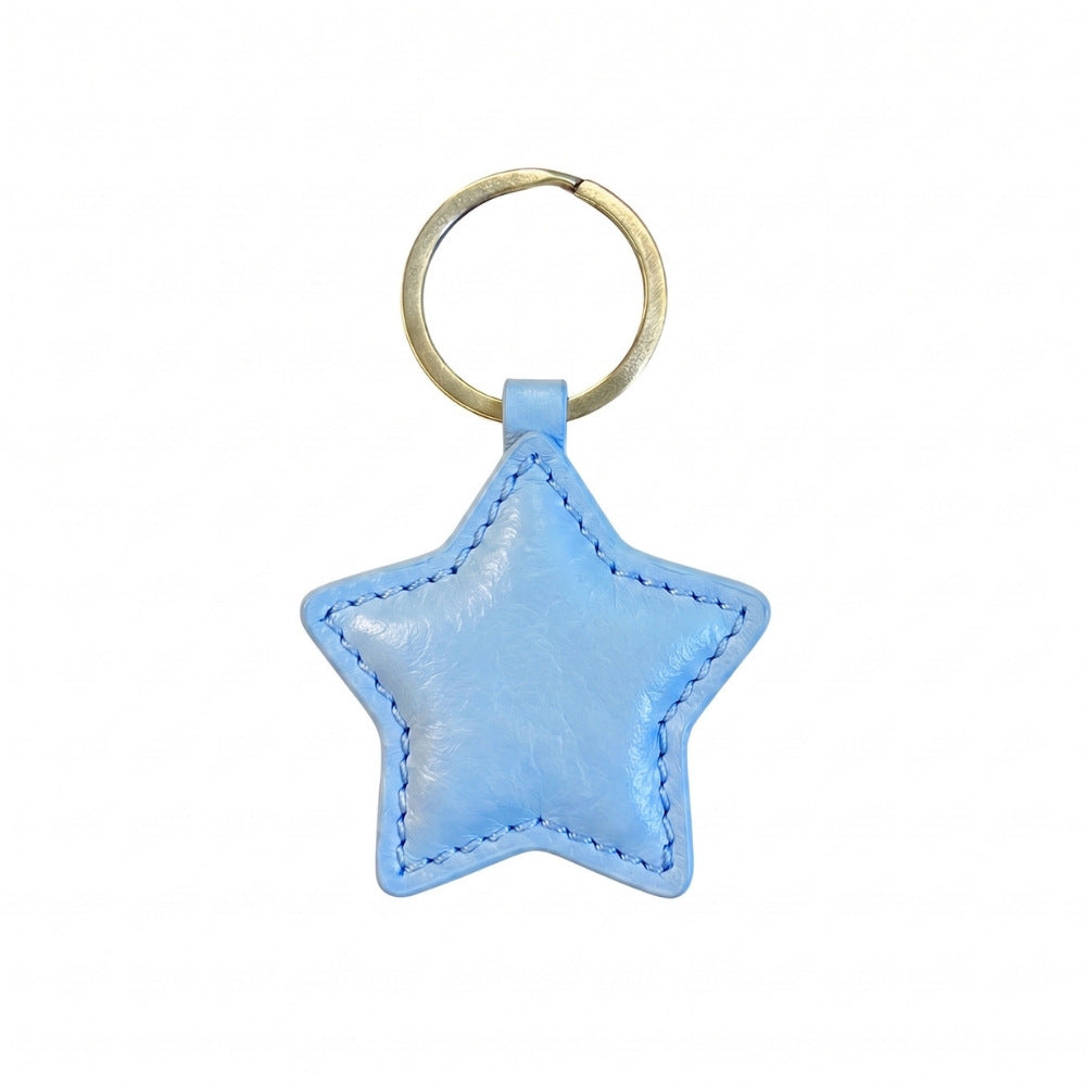Schlüsselanhänger in Sternform in Sky Blue blau