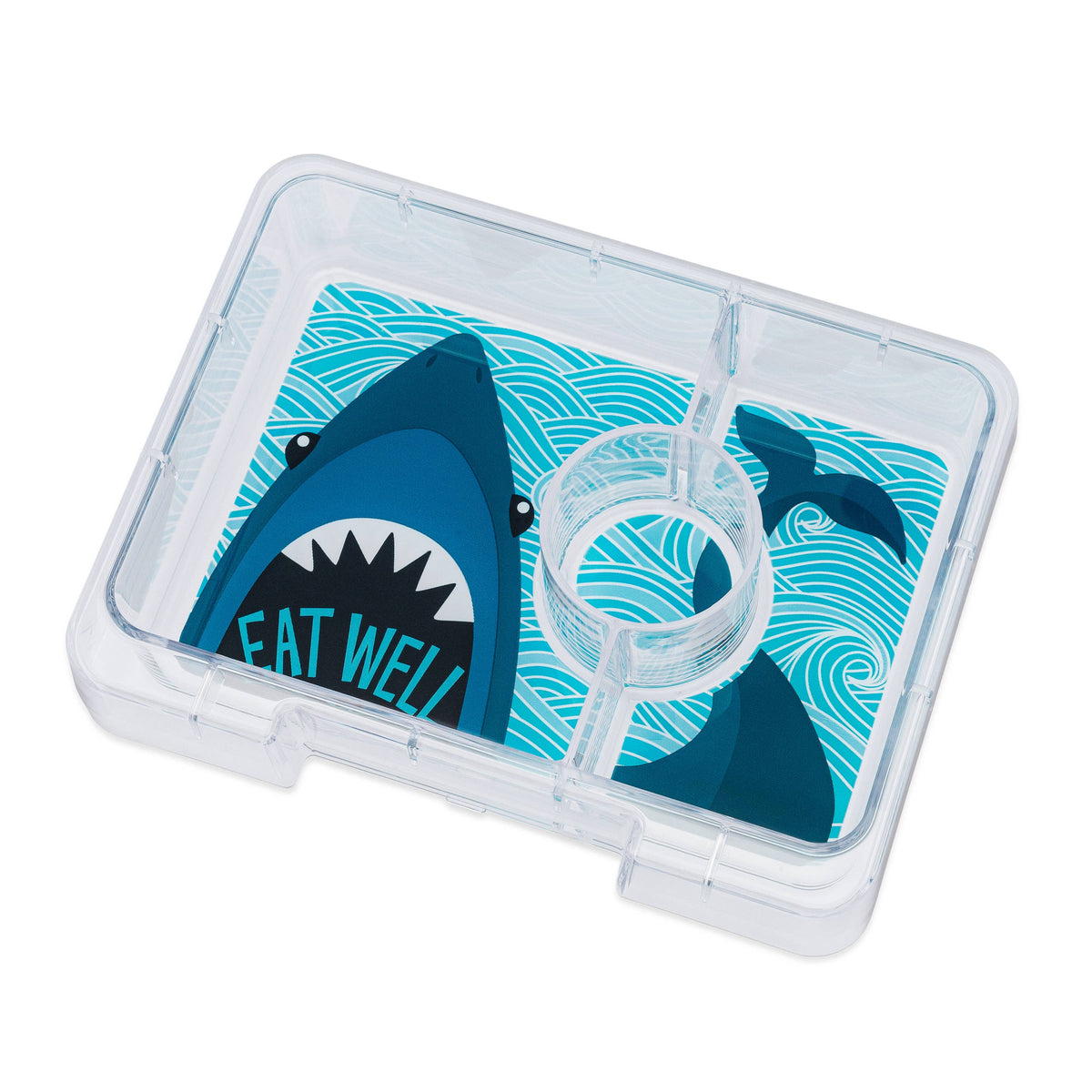 Yumbox Auslaufsichere Bento-Snackbox – Grün mit Haifisch-Einsatz - nila kids