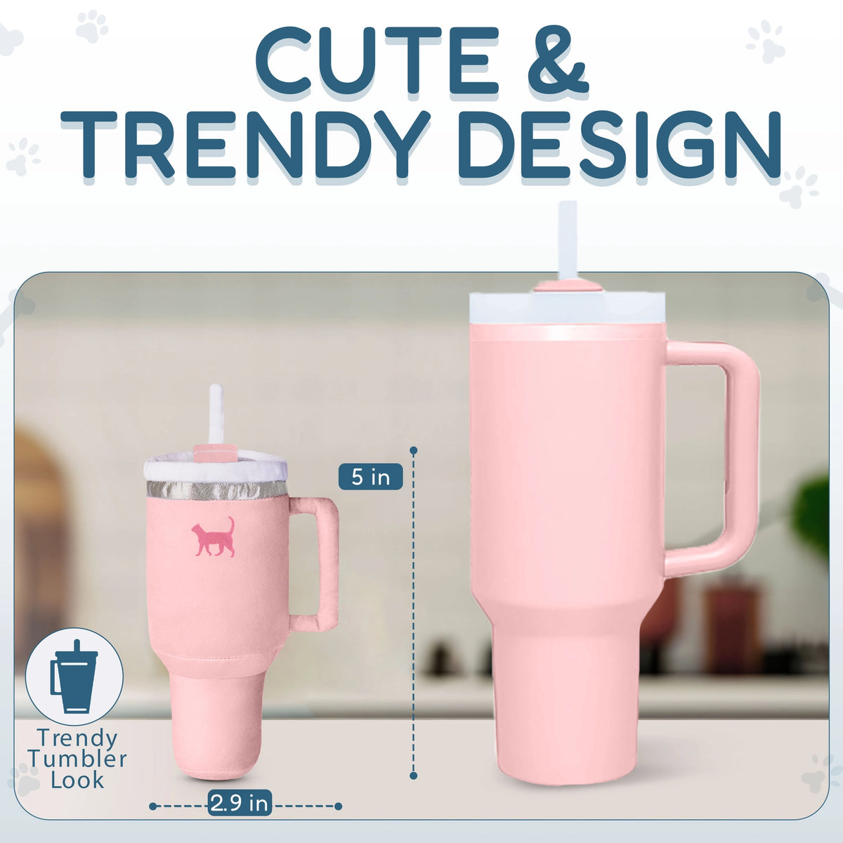 Juguete con Hierba Gatera y Papel Sonoro para Gatos Kitty Cup de PUPROAR