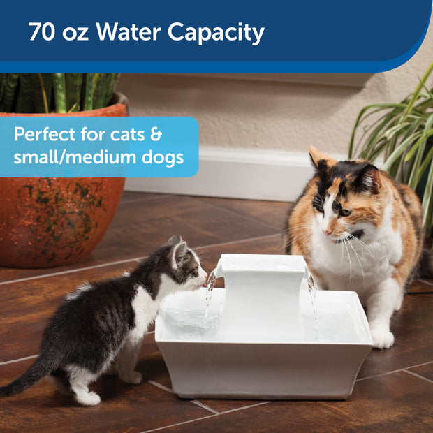 Fuente Pagoda para mascotas, blanca de PetSafe Drinkwell