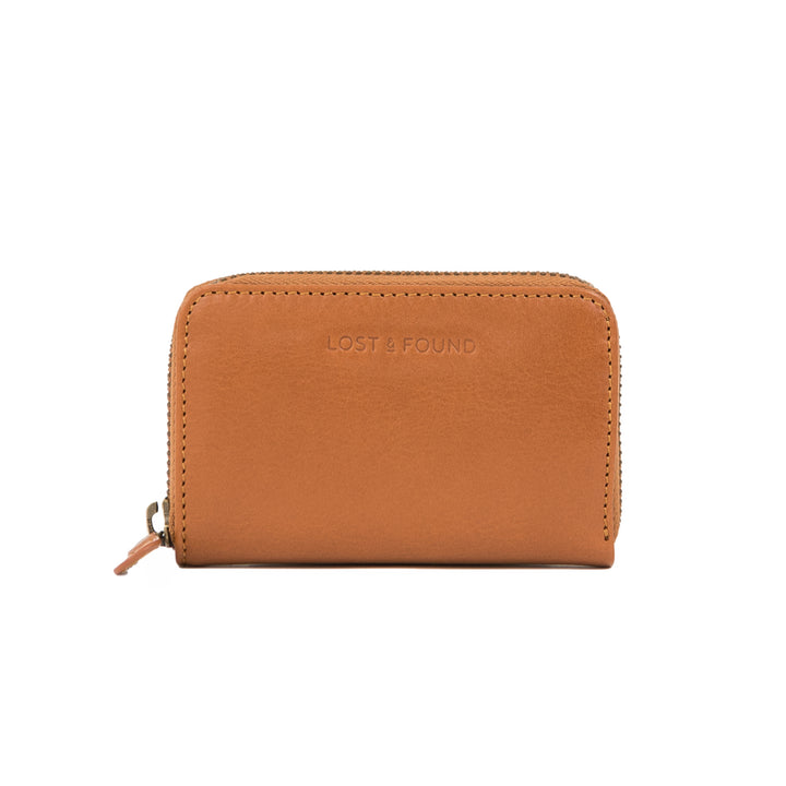 Portefeuille Zippé Mini Caramel
