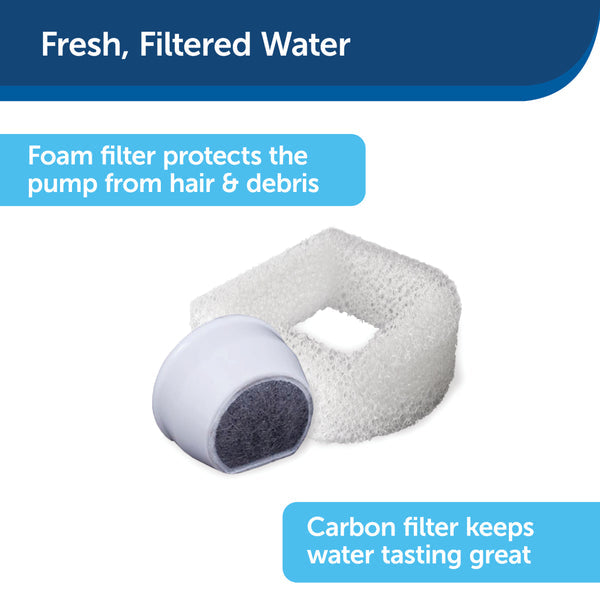 Fuente Pagoda para mascotas, blanca de PetSafe Drinkwell