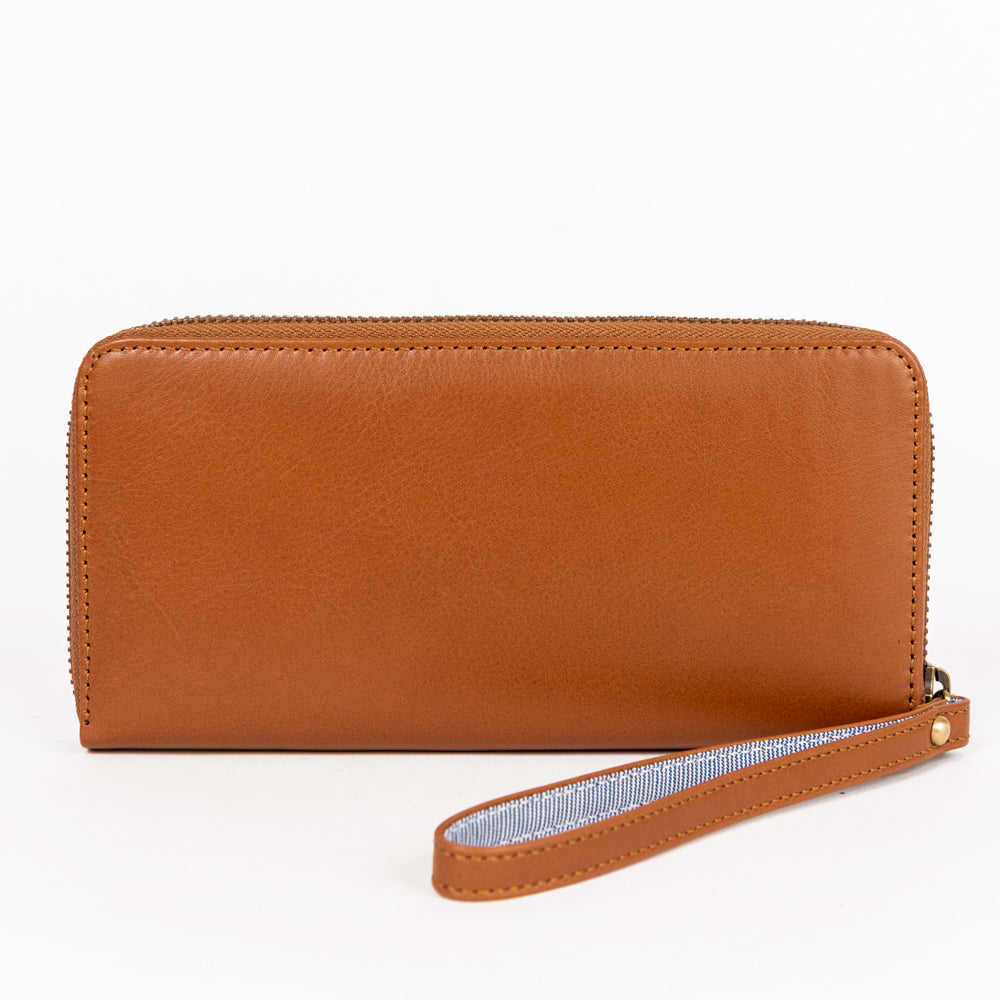 Big Zip Around Wallet Caramel
