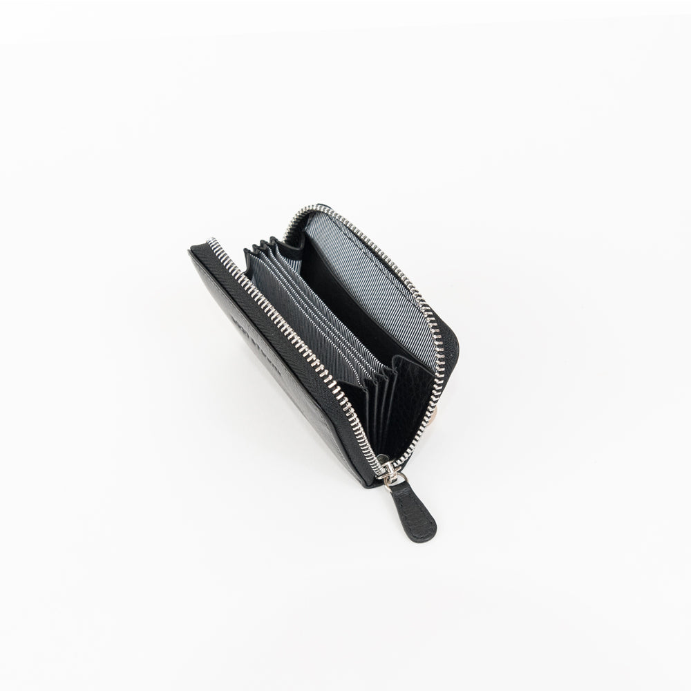 Portefeuille Zippé Mini Black Silver