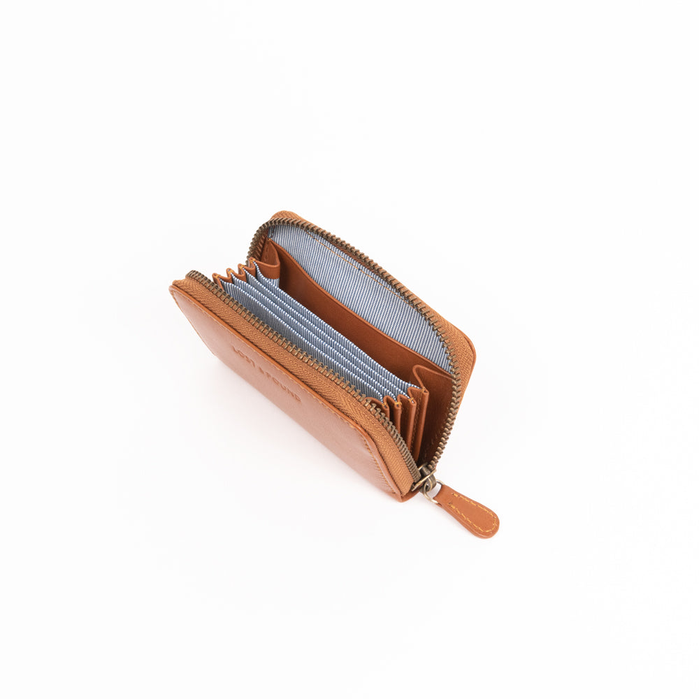 Portefeuille Zippé Mini Caramel