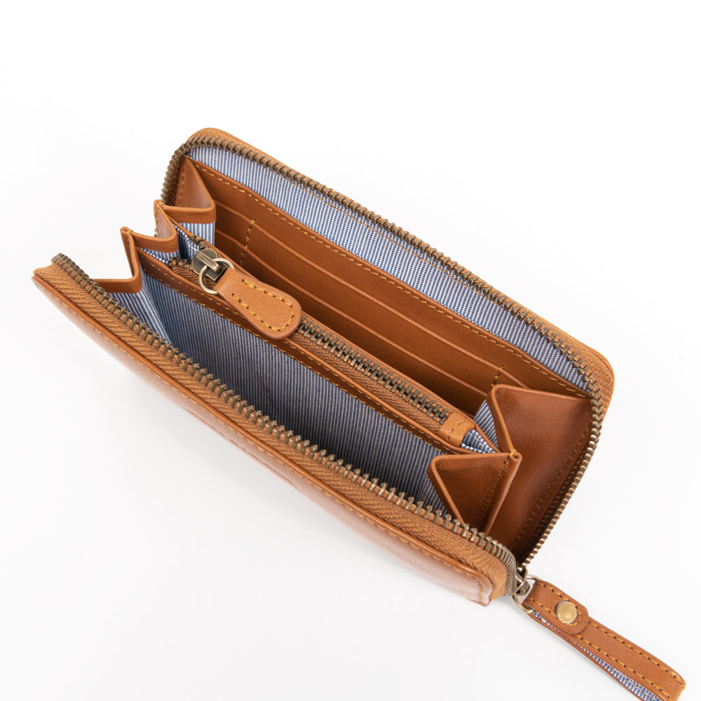 Medium Zip Around Wallet Caramel