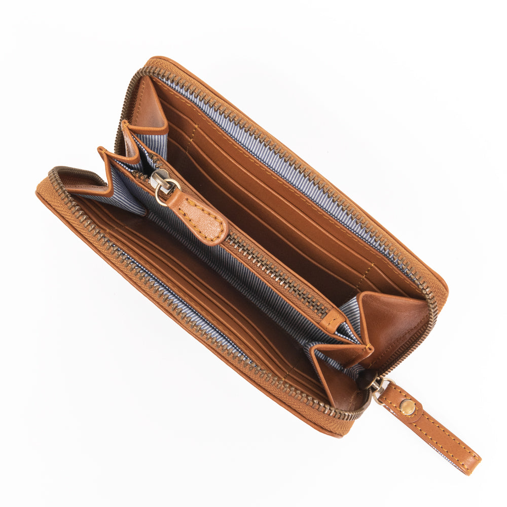 Medium Zip Around Wallet Caramel