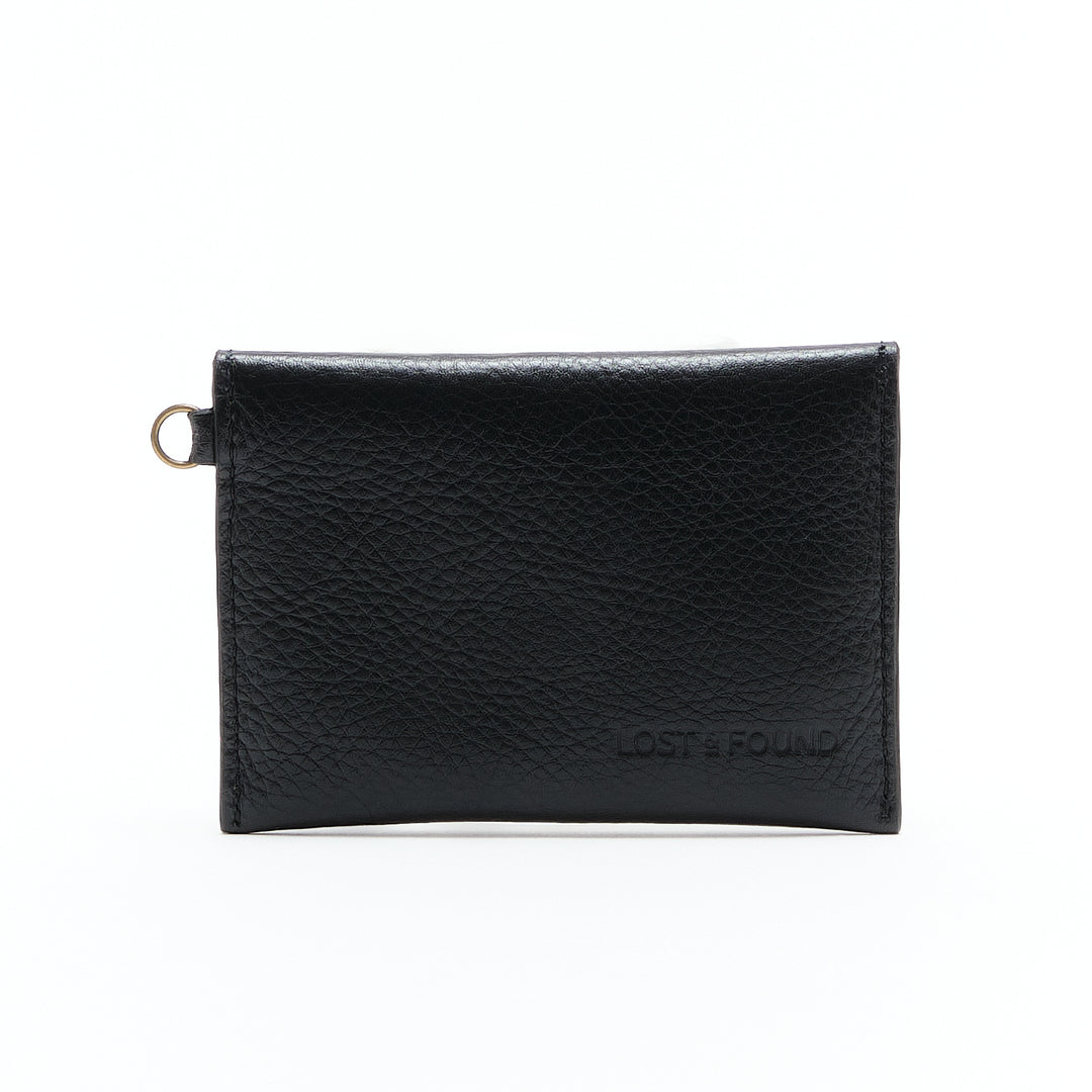 Envelope Card Case with Ring Black