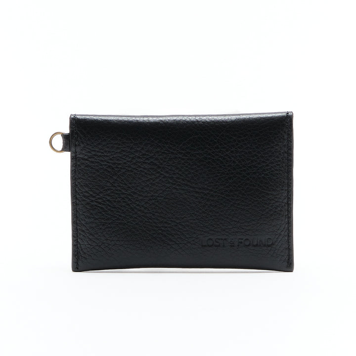 Envelope Card Case with Ring Black