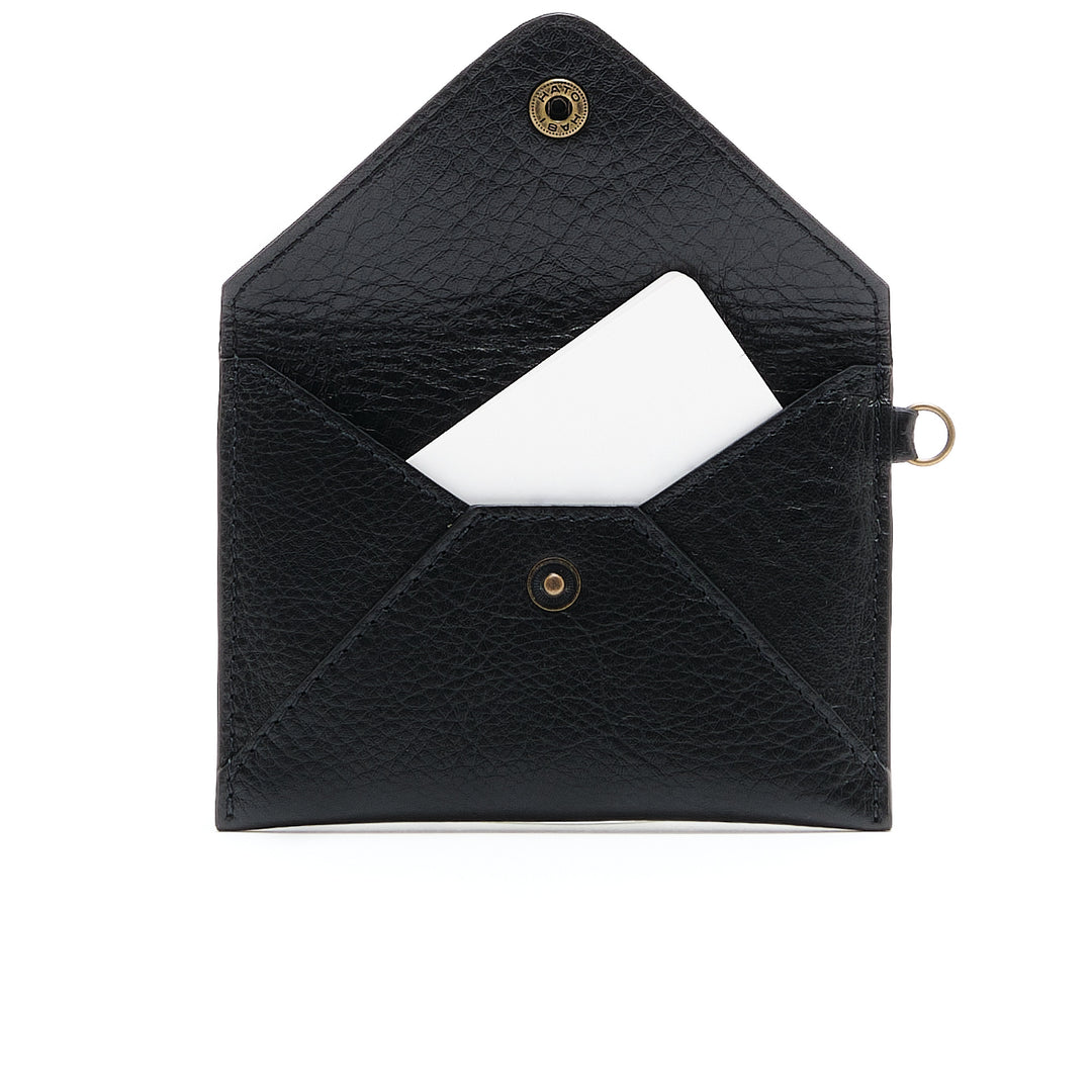 Envelope Card Case with Ring Black