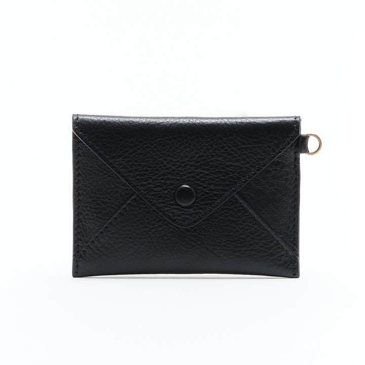 Envelope Card Case with Ring Black