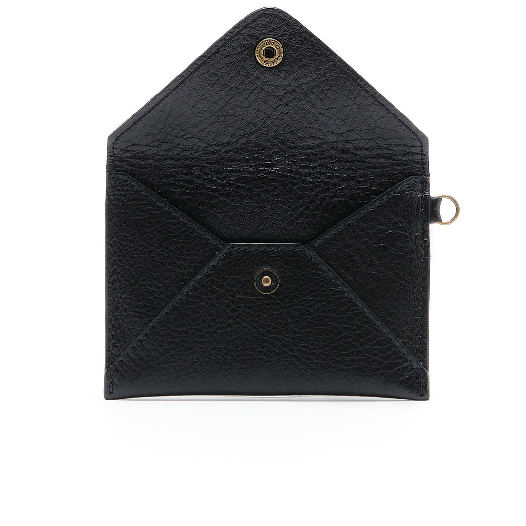 Envelope Card Case with Ring Black