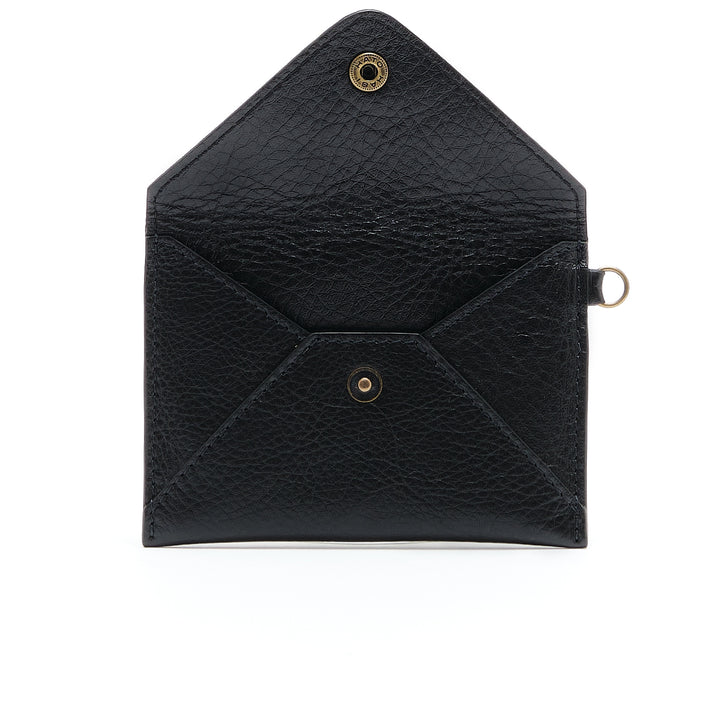 Envelope Card Case with Ring Black