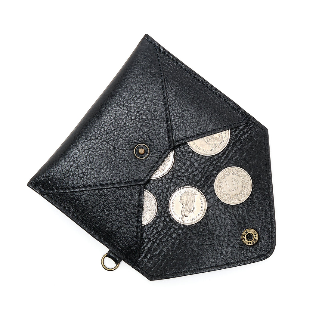 Envelope Card Case with Ring Black