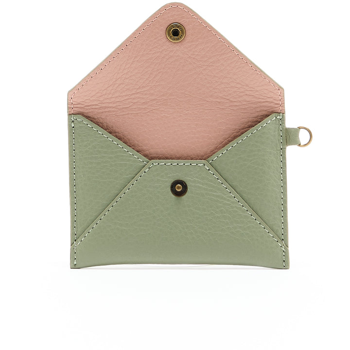 Envelope Kartenetui mit Ring Mint/Blush
