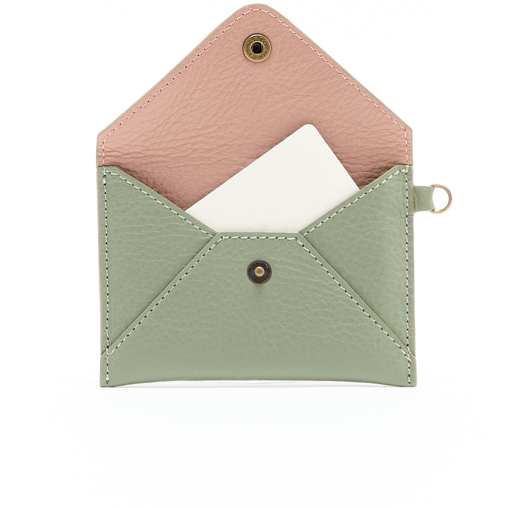 Envelope Kartenetui mit Ring Mint/Blush