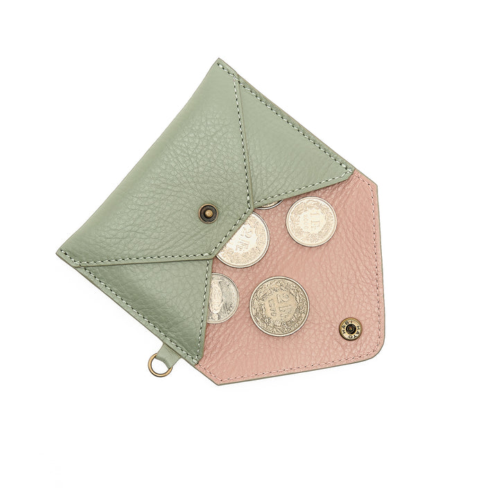Envelope Kartenetui mit Ring Mint/Blush