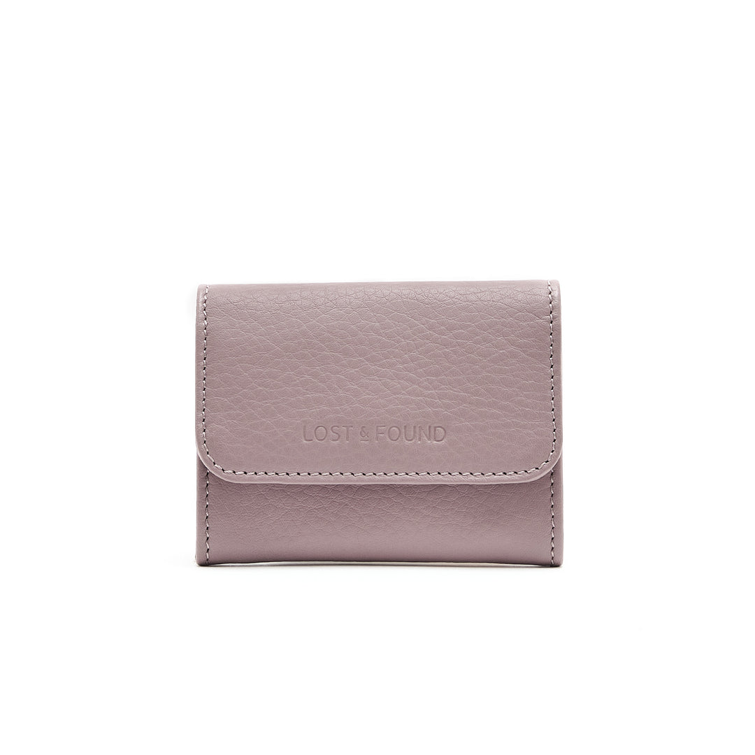 Folding wallet small mauve
