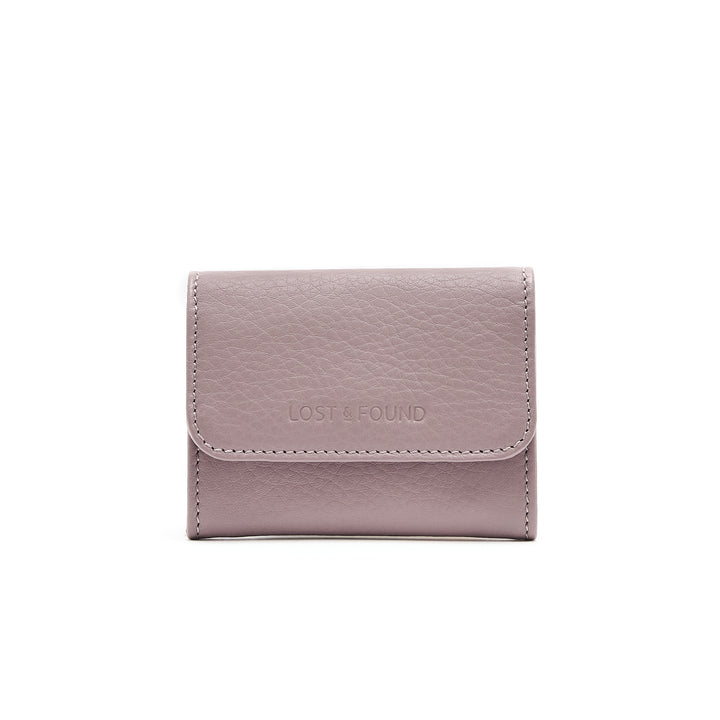 Folding wallet small mauve