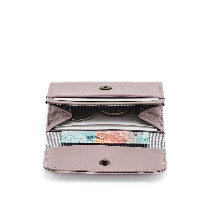 Folding wallet small mauve