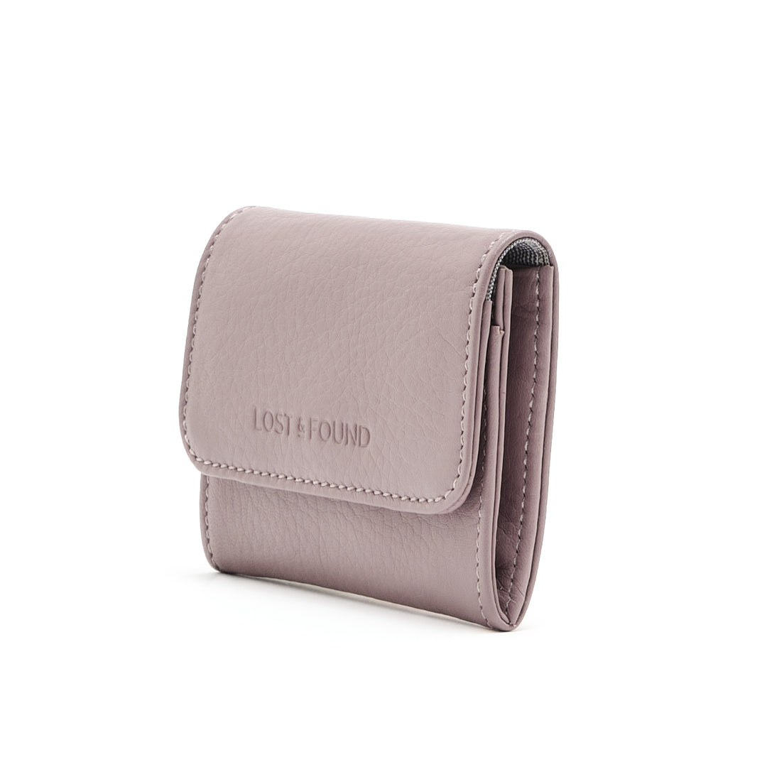 Folding wallet small mauve
