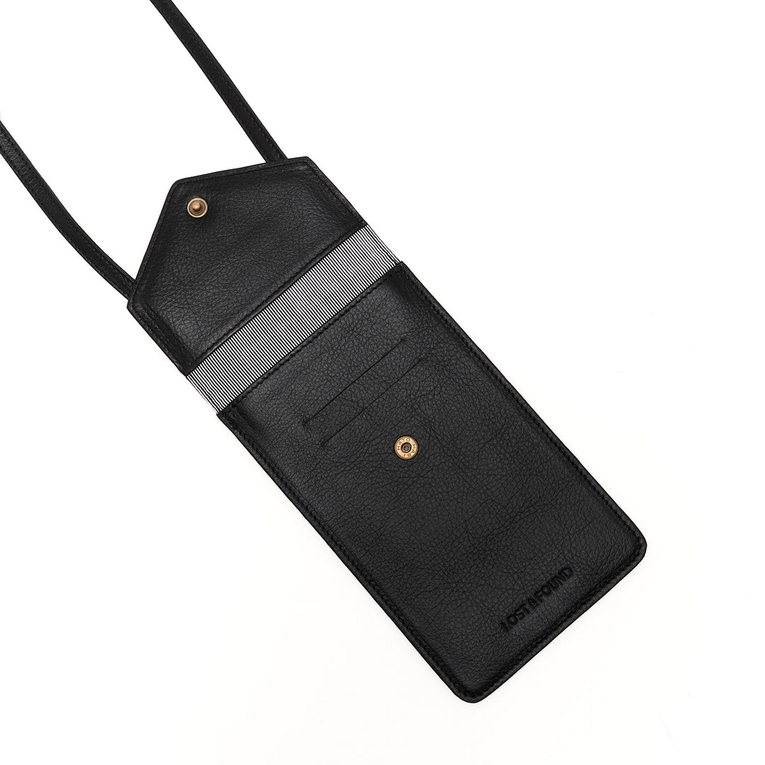Handytasche mit Reissverschlussfach Black