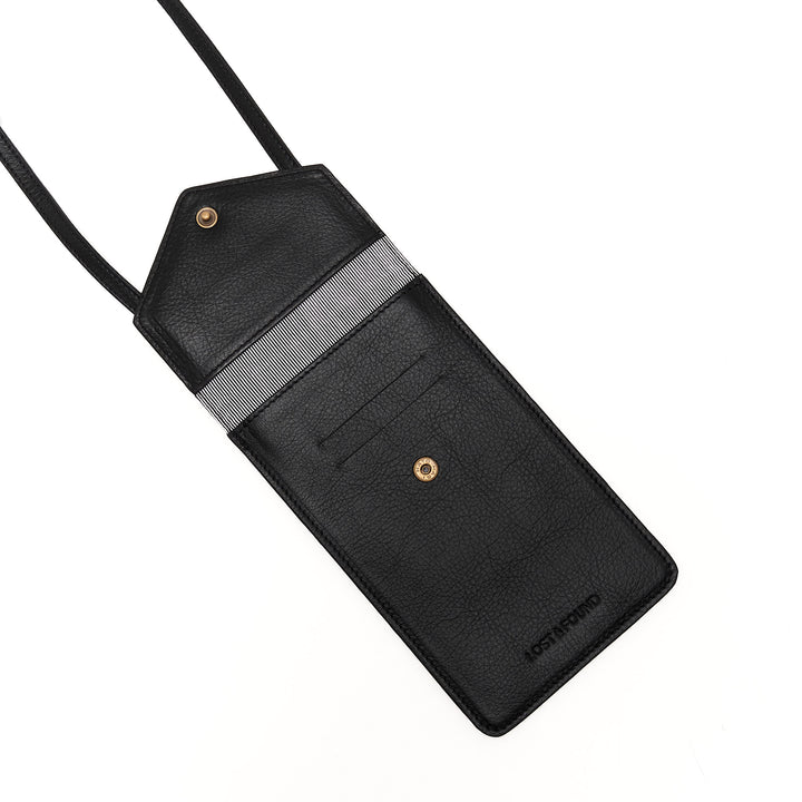 Handytasche mit Reissverschlussfach Black